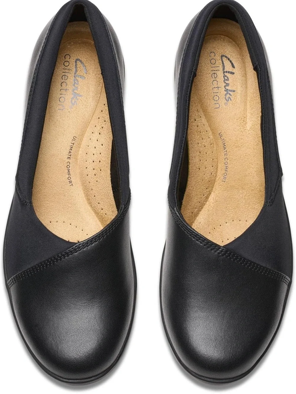 Clarks Women's Suttyn Walk Wedge Blk leather 11W 1281-1
